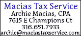 Macias Tax Service Sponsorship Banner